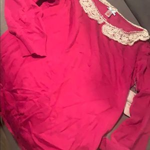 Down east basics pink sweater